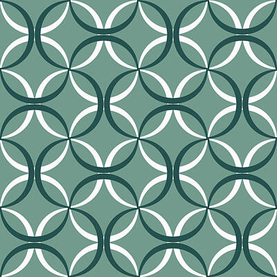 Abstract Drawings - Seamless pattern with wavy lines by Julien