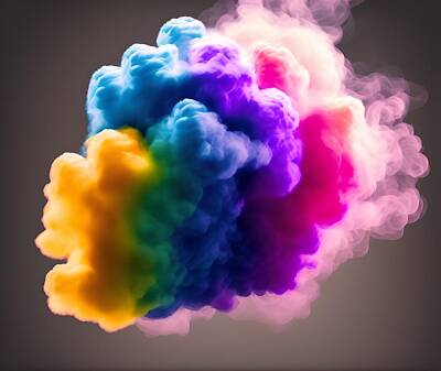 Mans Best Friend Rights Managed Images - Smoke Puff Cloud, Generative AI Illustration Royalty-Free Image by Miroslav Nemecek