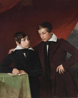 Easter Egg Stories For Children Royalty Free Images - Spanish School 19th Century A portrait of two brothers Royalty-Free Image by Artistic Rifki