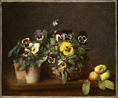 Adventure Photography - Still Life with Pansies 1874 Henri Fantin-Latour French by Arpina Shop