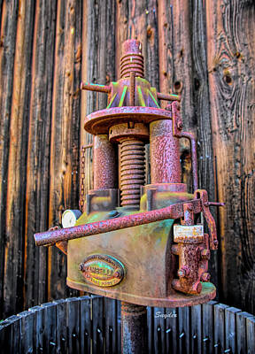 Stunning 1x - The Big Screw On An Antique Wine Press by Floyd Snyder
