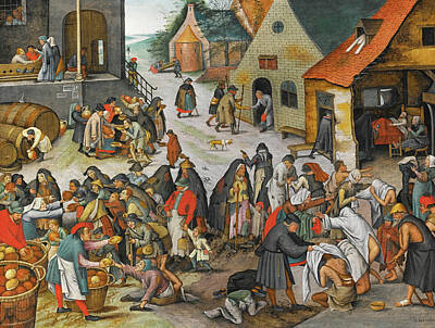 Royalty-Free and Rights-Managed Images - The Seven Acts of Mercy by Pieter Brueghel the Younger by Maango Art