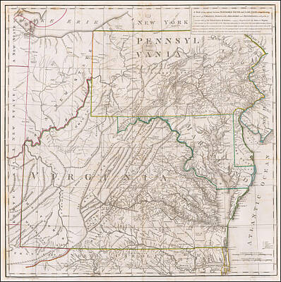 Politicians Royalty-Free and Rights-Managed Images - Thomas Jefferson Title A Map of the country between Albemarle Sound, and Lake Erie, comprehending th by Thomas Jefferson