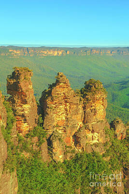 Caravaggio - Three Sisters in Blue Mountains by Benny Marty