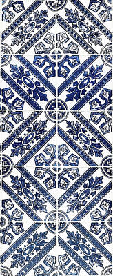 Vintage College Subway Signs - Tiles Mosaic Design Azulejo Portuguese Decorative Art IX by Irina Sztukowski