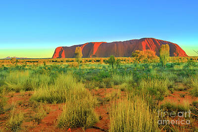 Shark Art Royalty Free Images - Uluru at sunrise Royalty-Free Image by Benny Marty