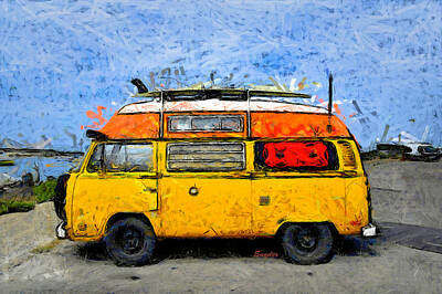 Stocktrek Images - VW Bus Camper Van Morro Bay California by Floyd Snyder