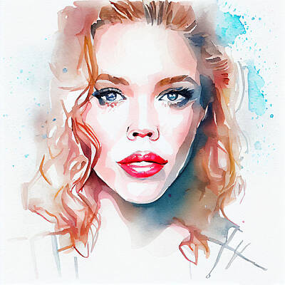 Pineapple - Watercolour Of Kylie Minogue by Smart Aviation