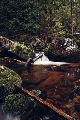 Landscape Photos Chad Dutson - Waterfall on the river Jedlova in Czech wilderness by Vaclav Sonnek