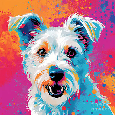 Royalty-Free and Rights-Managed Images - white  pop  art  dog  in  a  pop  art  style  that  invol  by Asar Studios by Celestial Images