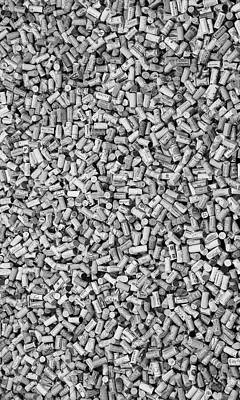 Wine Royalty-Free and Rights-Managed Images - Wine Corks Black and White #84 by Robert Hayton