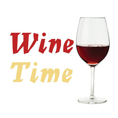 Wine Digital Art Royalty Free Images - Wine Time Royalty-Free Image by Jerry Veit