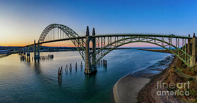 Stunning 1x - Yaquina Bay Bridge Newport Oregon by Dustin K Ryan