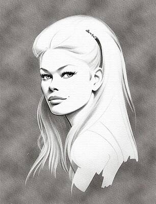 Actors Royalty-Free and Rights-Managed Images - Brigitte Bardot, Movie Legend by Sarah Kirk