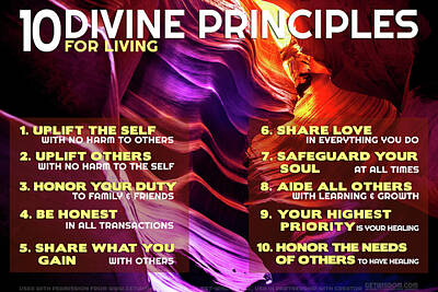 Solar System Posters - 10 Divine Principles_17 by Az Jackson