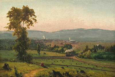 Skylines Paintings - The Lackawanna Valley by George Inness by Mango Art