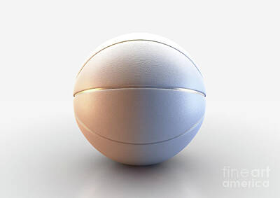 Lamborghini Cars - White And Gold Basketball Concept by Allan Swart