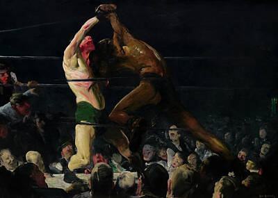 Fight Club Royalty-Free and Rights-Managed Images - Both Members of This Club by George Bellows by Mango Art