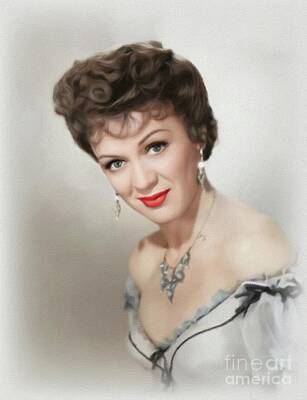 Celebrities Paintings - Eve Arden, Vintage Actress by Esoterica Art Agency
