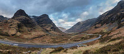 White Roses - Majestic moody landscape image of Three Sisters in Glencoe in Sc by Matthew Gibson