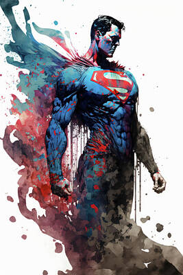 Comics Rights Managed Images - Superman concept art image Royalty-Free Image by Matthew Gibson