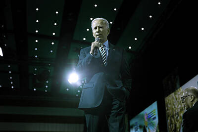 Politicians Digital Art - Portrait of President Joe Biden by Gage Skidmore by Celestial Images