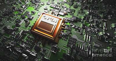 Boho Christmas - Modern circuit board, hardware by Michal Bednarek