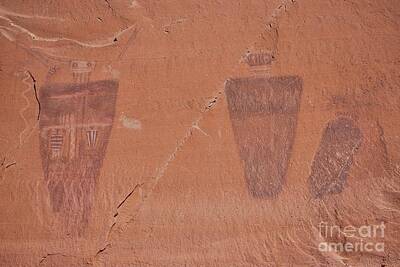 The Stinking Rose - Pictographs on a canyon wall by Tonya Hance