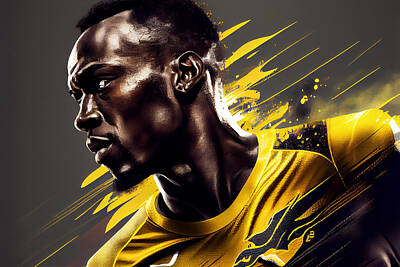 Athletes Rights Managed Images - Usain Bolt Royalty-Free Image by Tim Hill