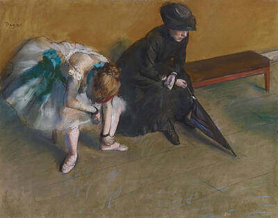 Royalty-Free and Rights-Managed Images - Waiting by Edgar Degas by Mango Art