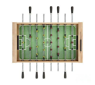 Football Digital Art - Foosball Table by Allan Swart