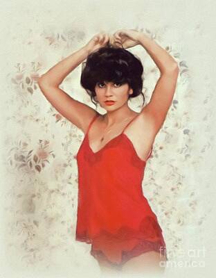 Musicians Painting Royalty Free Images - Linda Ronstadt, Music Legend Royalty-Free Image by Esoterica Art Agency
