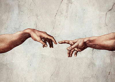 Royalty-Free and Rights-Managed Images - The Creation of Adam by Michelangelo by Mango Art