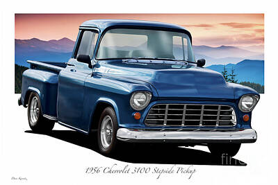 Western Buffalo - 1956 Chevrolet 3100 Stepside Pickup by Dave Koontz
