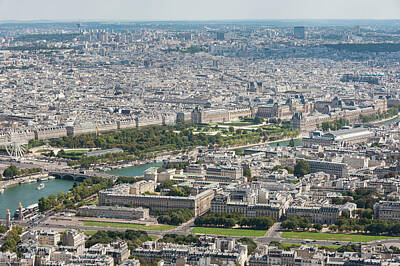 Paris Skyline Royalty-Free and Rights-Managed Images - Aerial view over Paris from Eiffel Tower by Stefan Rotter