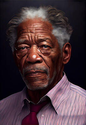 Celebrities Mixed Media - Morgan Freeman Shawshank Redemption by Stephen Smith Galleries