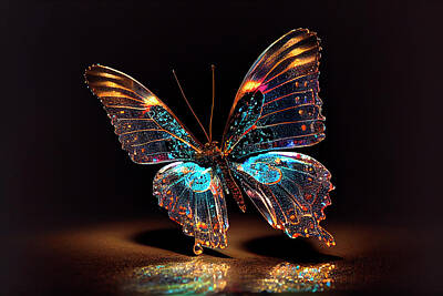 Little Mosters - Crystal Glitter Butterfly by Tim Hill