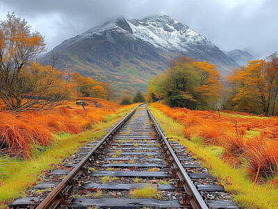 Mountain Mixed Media - Snowdon Railway by Stephen Smith Galleries