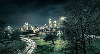 Love Marilyn - Downtown of Charlotte North Carolina skyline  by Alex Grichenko