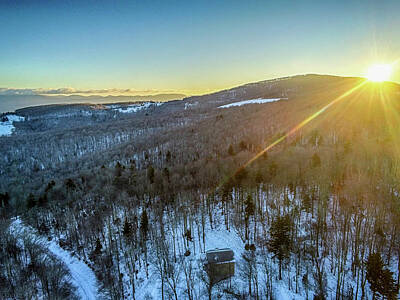 Thomas Kinkade - January Winter Scenes From Banner Elk North Carolina by Alex Grichenko