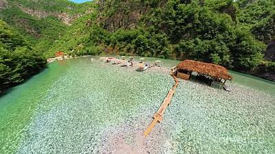 Mountain Digital Art - Shala River canyon of Albania by Benny Marty