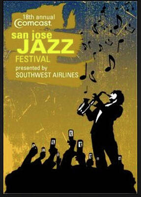 Jazz Photo Royalty Free Images - 18th  San Jose Jazz fest Royalty-Free Image by Imagery-at- Work