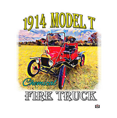 Mans Best Friend Rights Managed Images - 1914 Model T Ford Chemical Fire Truck Royalty-Free Image by Richard Mordecki