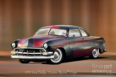 Travel Rights Managed Images - 1951 Ford Deluxe Custom Revival Coupe Royalty-Free Image by Dave Koontz