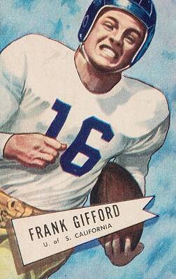 Spot Of Tea - 1952 Bowman Small Frank Gifford Rookie by Timeless Images Archive