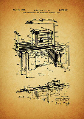 Rusty Trucks - 1954 Work Station Patent by Dan Sproul