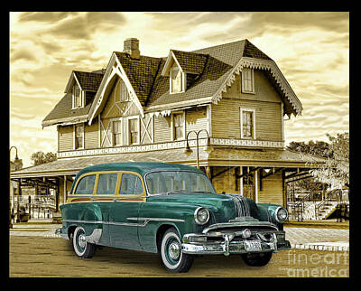 Mossy Lanscape - 1955 Pontiac Station Wagon by Arnie Goldstein