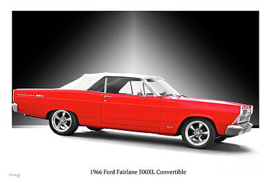 Wild Horse Paintings - 1966 Ford Fairlane 500XL Convertible by Dave Koontz