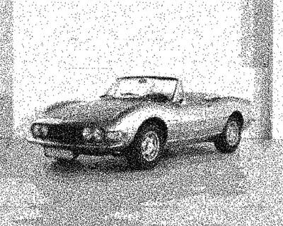 Tennis - 1967 Fiat Dino Spider Classic Cars - Dotted Art Poster by Celestial Images