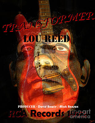 Music Mixed Media - 1972 Transformer album art Lou Reed by David Lee Thompson